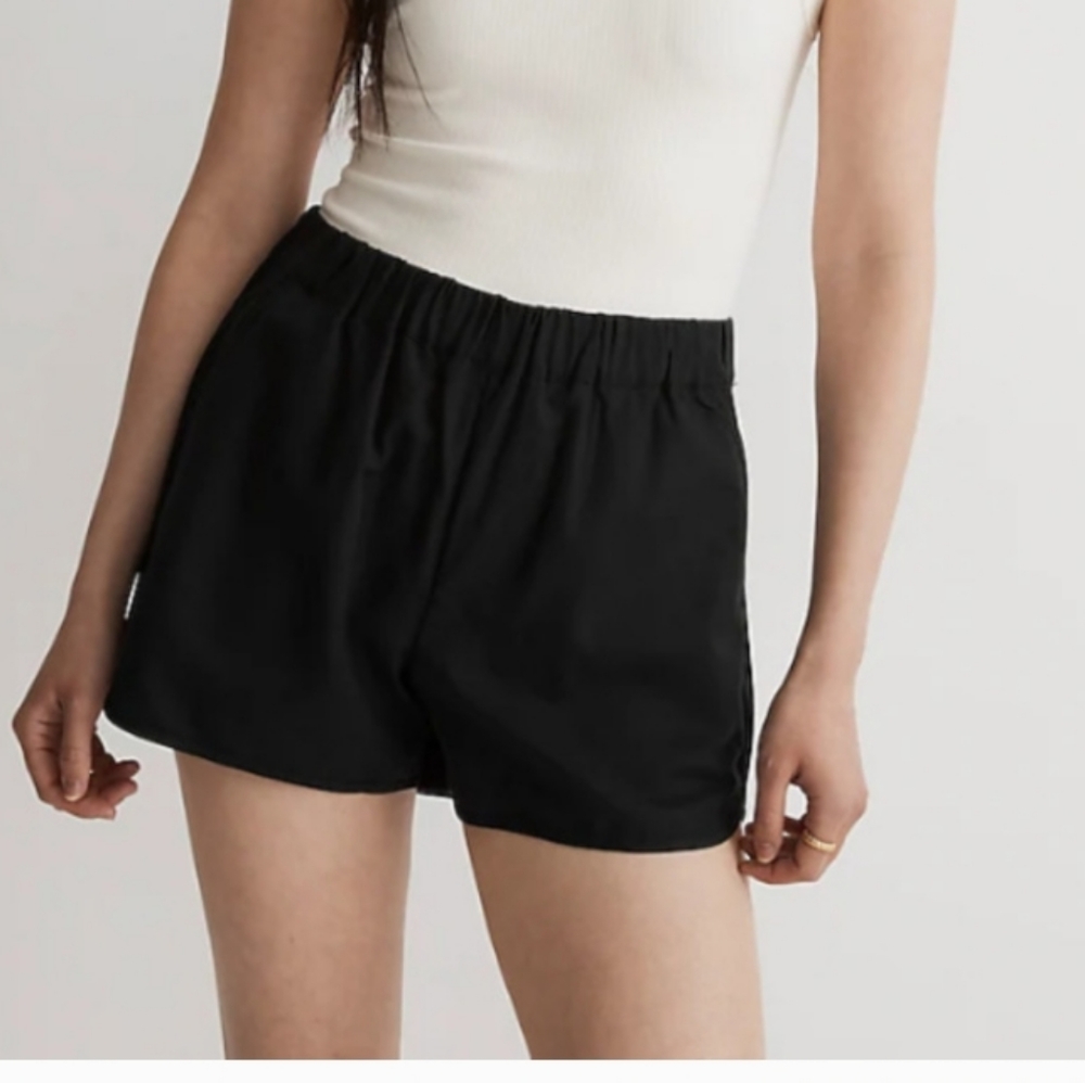MADEWELL Women's Shorts size Small Black High Waisted Pull-On
